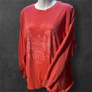 Pink VS Oversized Campus Tee Palm Springs, Large